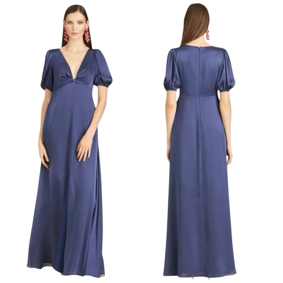 Sachin & Babi Alli Gown Deep Cobalt Size 4S221B07-409 NWT